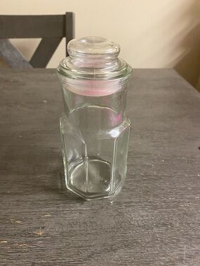 Wheaton Vintage Clear Glass Hexagonal Apothecary Jar